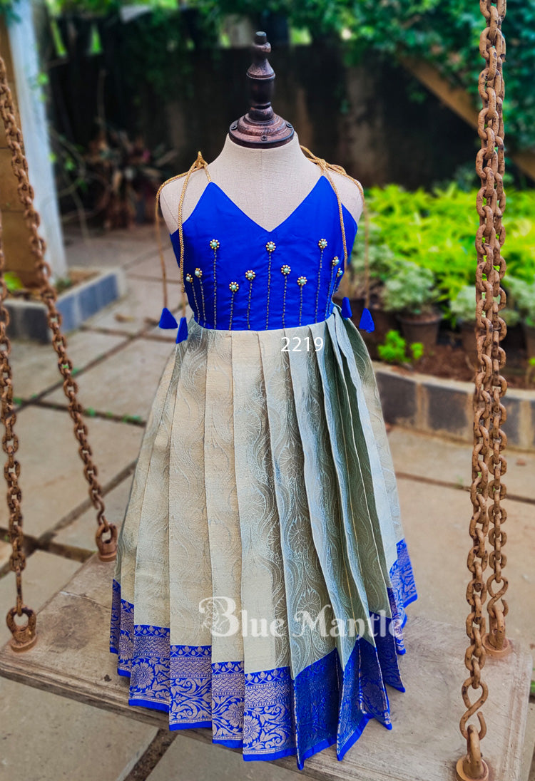 2219 Ready to dispatch: Blue full frock