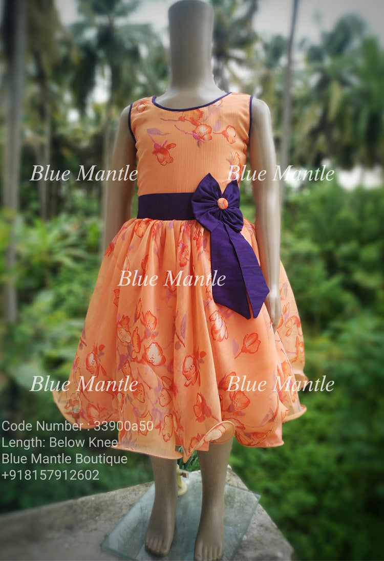 SDBM1234 Ready to Dispatch: Orange and Violet Frock