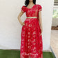 2465B Pre Order: Hot pink Gown with Dupatta- Dispatch on 10-15 DAYS