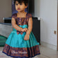 2470 Ready to Dispatch: AquaGreen with NavyBlue Baby Frock