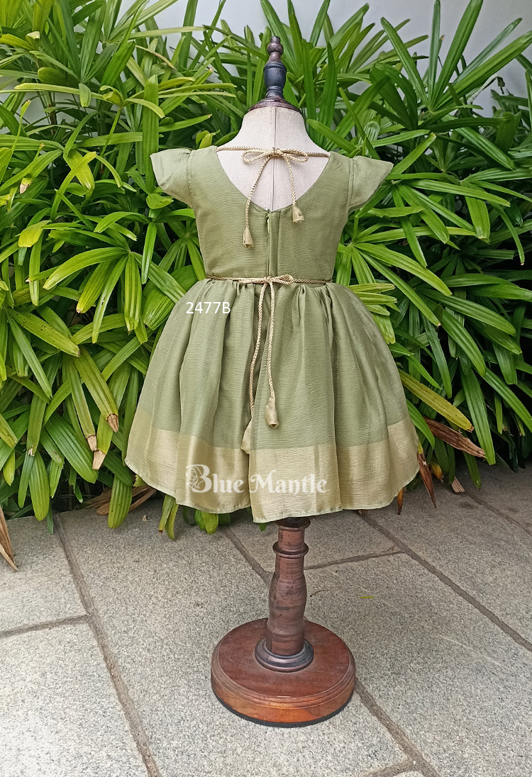 2477B Ready to Dispatch: Blooming Pastel Green Frock