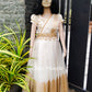 2478 Ready to Dispatch: Offwhite Gown with Duppatta ''VanaJyolstna''