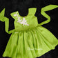 2632 Ready to Dispatch: Parrot Green  Frock