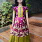 2660 Ready to Dispatch: "NANDINI" Grape & Olive Green Gown