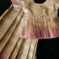 2679 Pre Order: Light Gold and Light Pink Long Blouse & Skirt. Dispatch on March 22.
