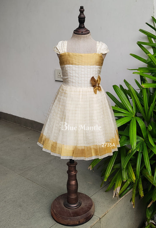 2735A: "Chithralekha Frock" Ready to Dispatch