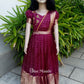 2741 Pre Order: "Vasudha" Grape Gown with Duppatta - Dispatch on May 8