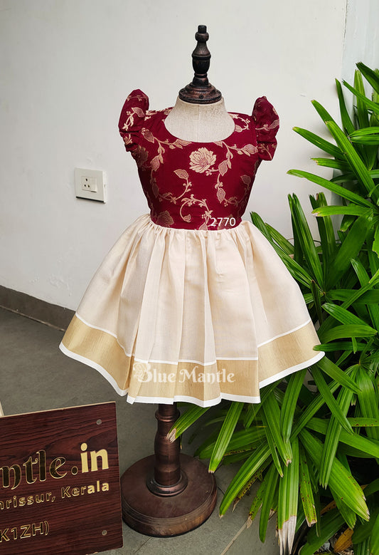 2770: "Lavanya" Frock Dispatch in 4 Days