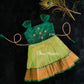 2798 Ready to Dispatch:  Green & Light Green Frock