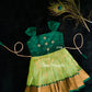 2798 Ready to Dispatch:  Green & Light Green Frock