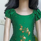 2742A Ready To dispatch: Green Mural Full skirt and Blouse