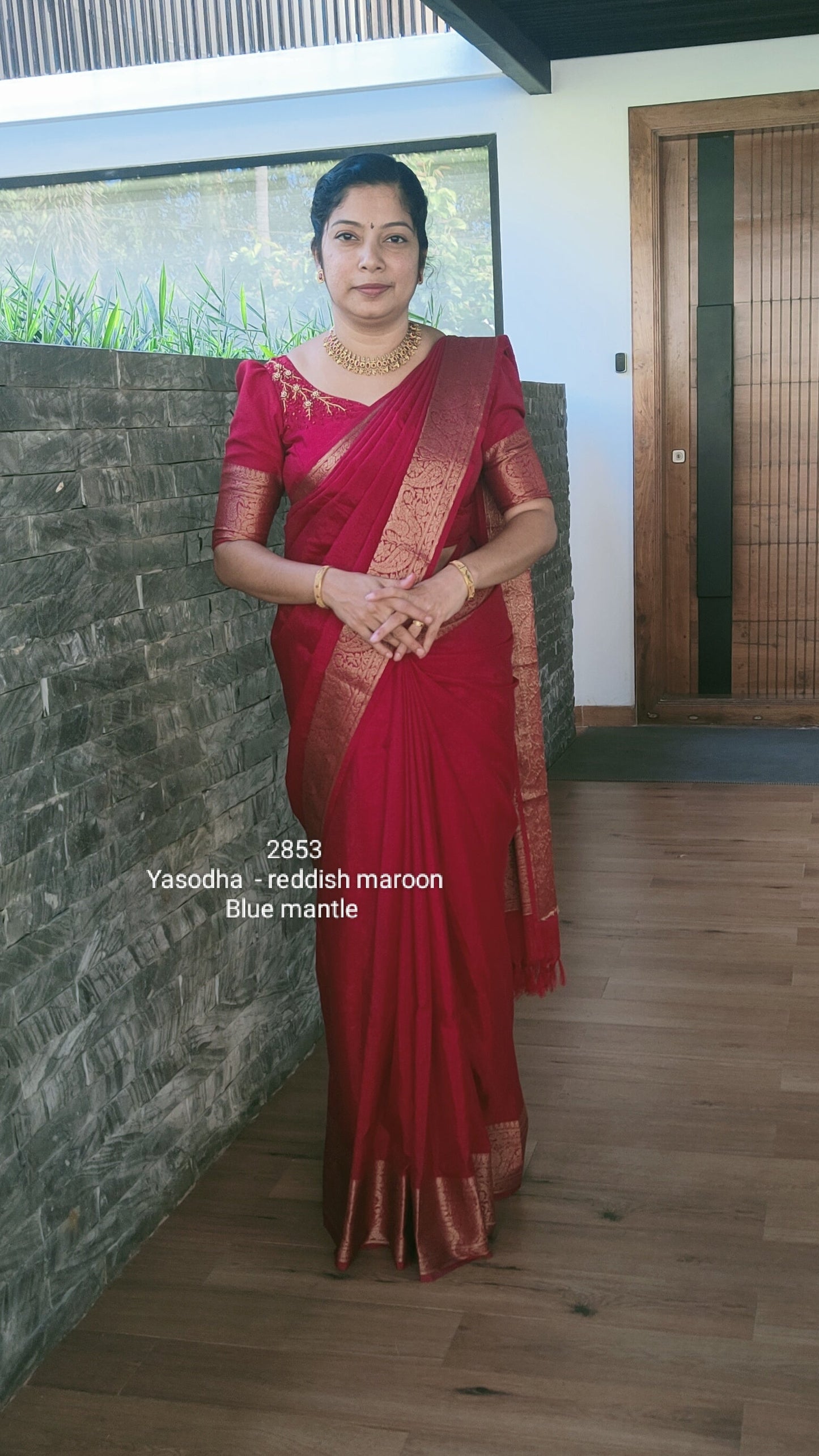 2853: 'Yasodha' - Reddish Maroon
