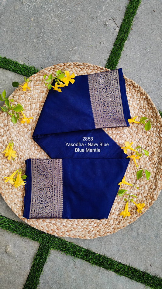 2853: 'Yasodha' - Navy Blue