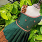 2866F- Bottle Green Frock- Ready to Dispatch
