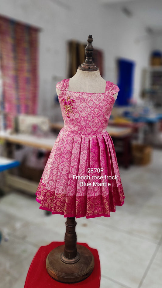 2870F: French rose frock - Ready to Dispatch