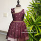 2887F: Shobhana Coffee Frock - "Small damage, Big discount"