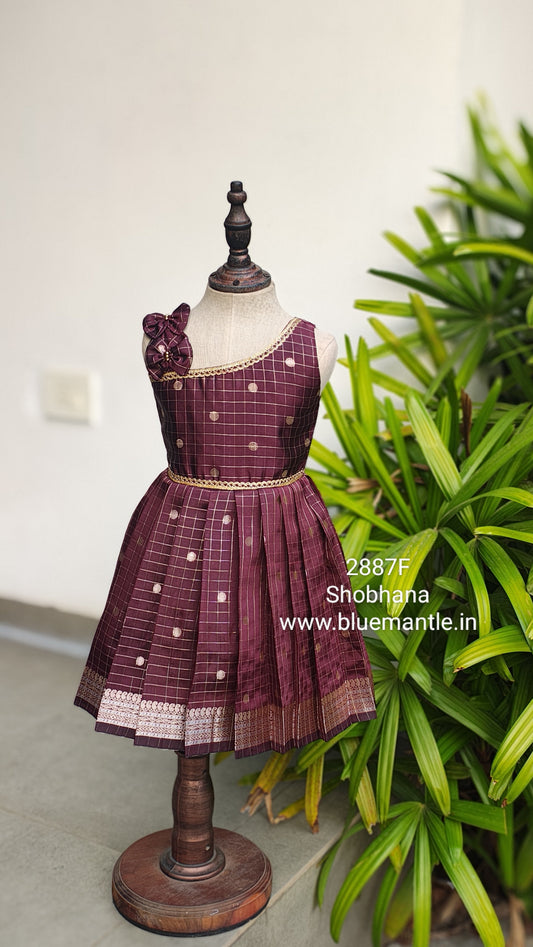 2887F: Shobhana Coffee Frock - Sending on Mar 5th