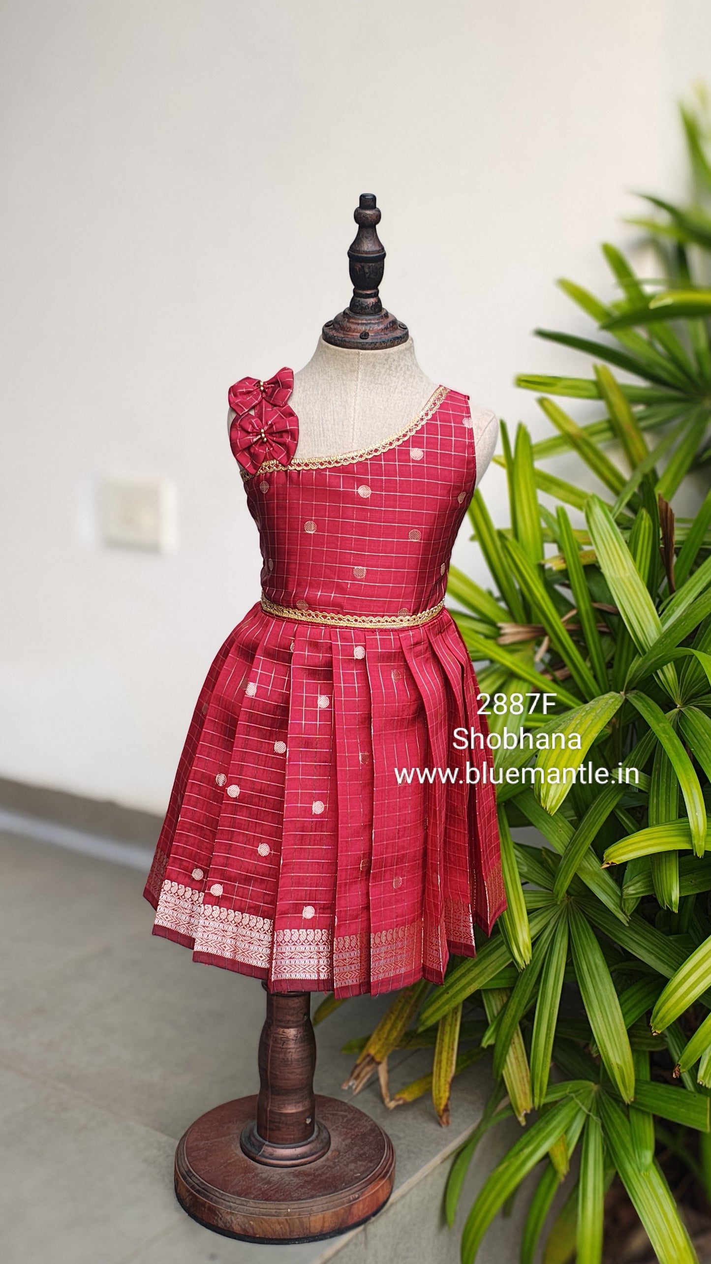 2887F: Shobhana Red Frock - Ready to Dispatch