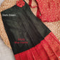 2954S: Red & Dark Green full skirt blouse - Ready to Dispatch