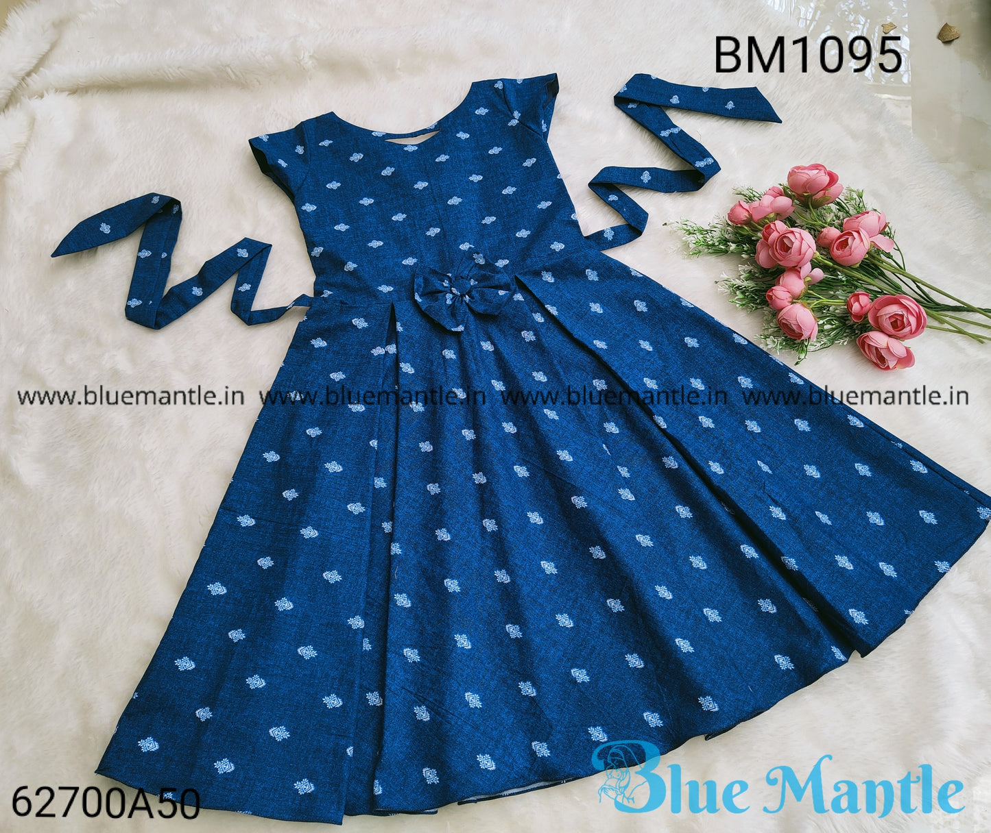 SDBM1513 Ready to Dispatch: Blue Printed Frock