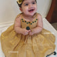 SDBM1760 Ready to Dispatch: Golden Tissue Ethnic Baby Frock