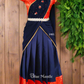 2481 Ready to Dispatch;''Nila'' Navy Blue&Read  Dhavani