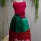 2238 Ready to Dispatch: Maroon &Green full skirt & Top