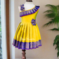 2557 Ready to Dispatch: Greenish Yellow and Blue Frock