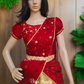 2577C Pre Order: "Urvashi" Redish Maroon & gold Dhavani- Dispatch on 10-15 DAYS
