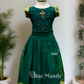 2462 Ready to Dispatch: Green full skirt& Blouse
