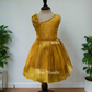 2529A Ready to Dispatch:  Gold Baby Frock
