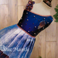 2452 Ready to Dispatch: "Vaishali" Ashblue with navy blue Baby Frock