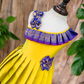2557 Ready to Dispatch: Greenish Yellow and Blue Frock