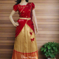 2577C Pre Order: "Urvashi" Redish Maroon & gold Dhavani- Dispatch on 10-15 DAYS