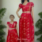 Compo -Hot Pink Gown with Duppatta