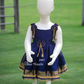 2497 Ready To Dispatch: "Navy Blue" Blooming Baby Frock