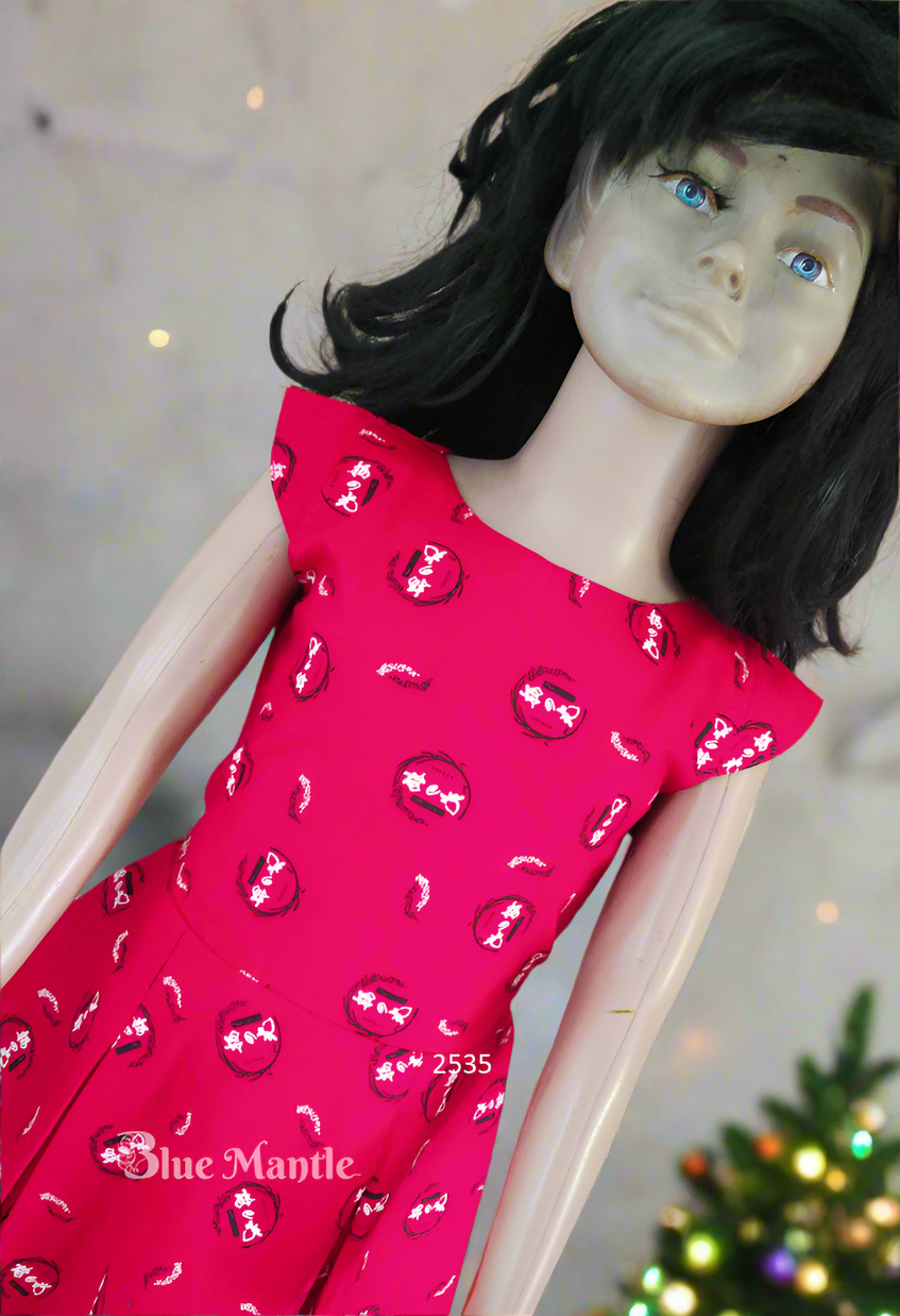 2535 Ready To Dispatch: Clara Red Frock