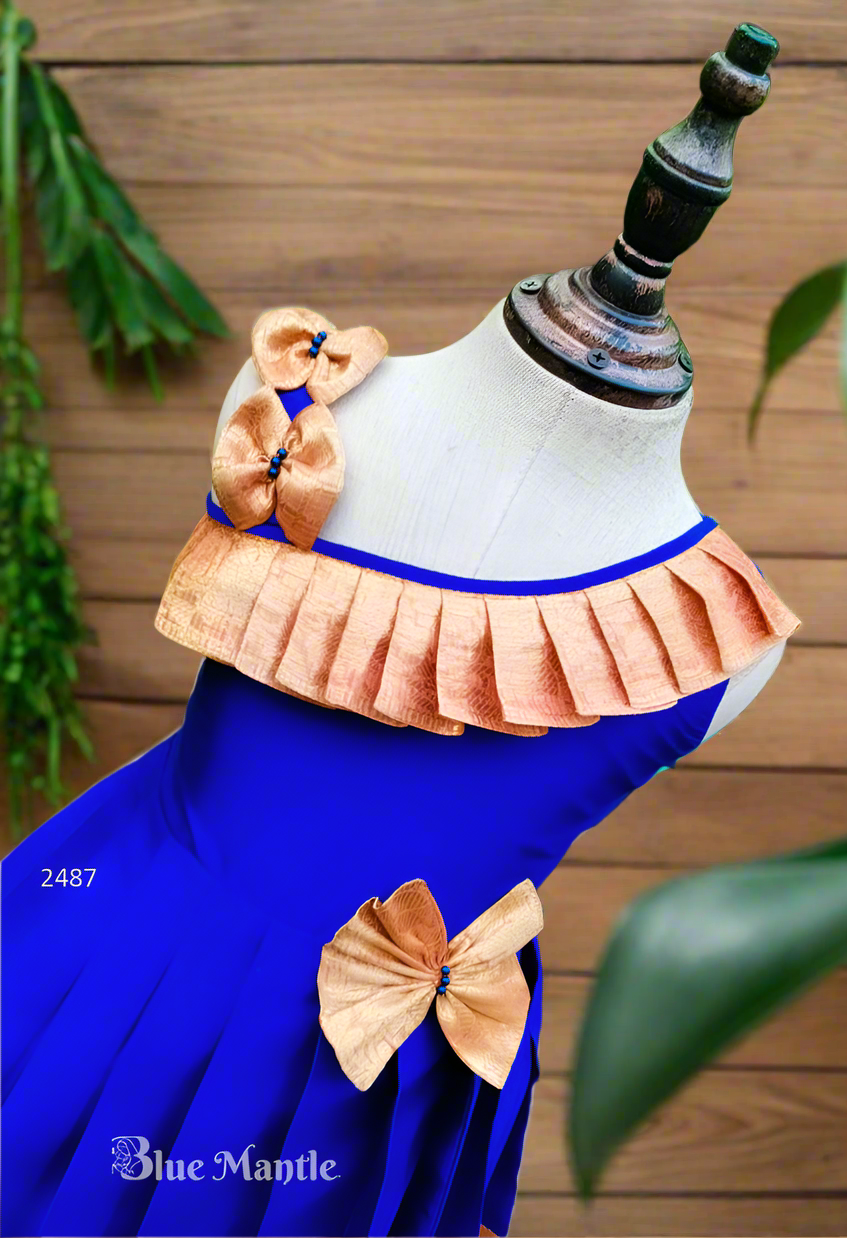 2487 Ready to Dispatch: Royal Blue Frock