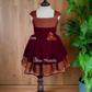 2498 Ready To Dispatch: "Coffee Brown" Blooming Baby Frock