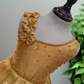 2529A Ready to Dispatch:  Gold Baby Frock