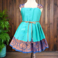 2470 Ready to Dispatch: AquaGreen with NavyBlue Baby Frock
