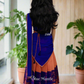 2588 "Neelambari" Ready to Dispatch : Copper & royal Blue Dhavani