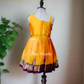 2538 Ready to Dispatch: Mango Yellow With Coffee Boarder Frock