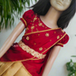 2577 Pre order : "Urvashi" Redish Maroon & gold Dhavani - Dispatch May 30