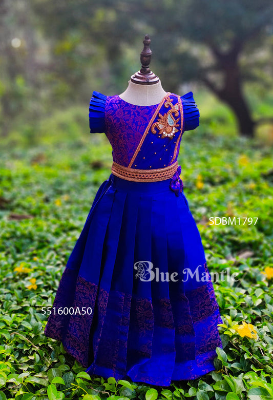 1797 Pre Order: Royal Blue & Bronze Little Dhavani Set- June 5