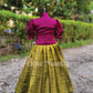 SDBM1064 Ready to Dispatch: Magenta and Olive Green Full skirt and Blouse